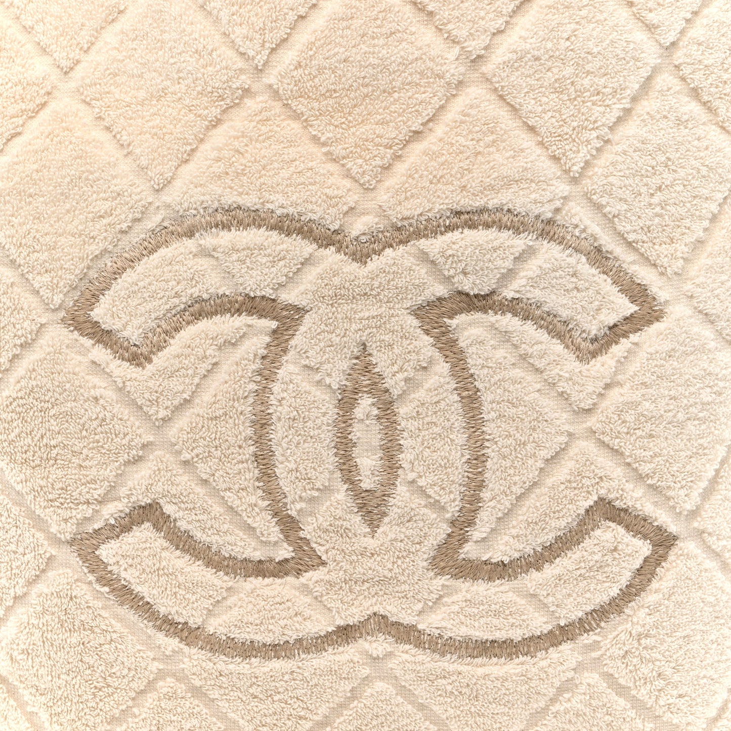 Terry Cotton CC Beach Tote Towel Set Ivory