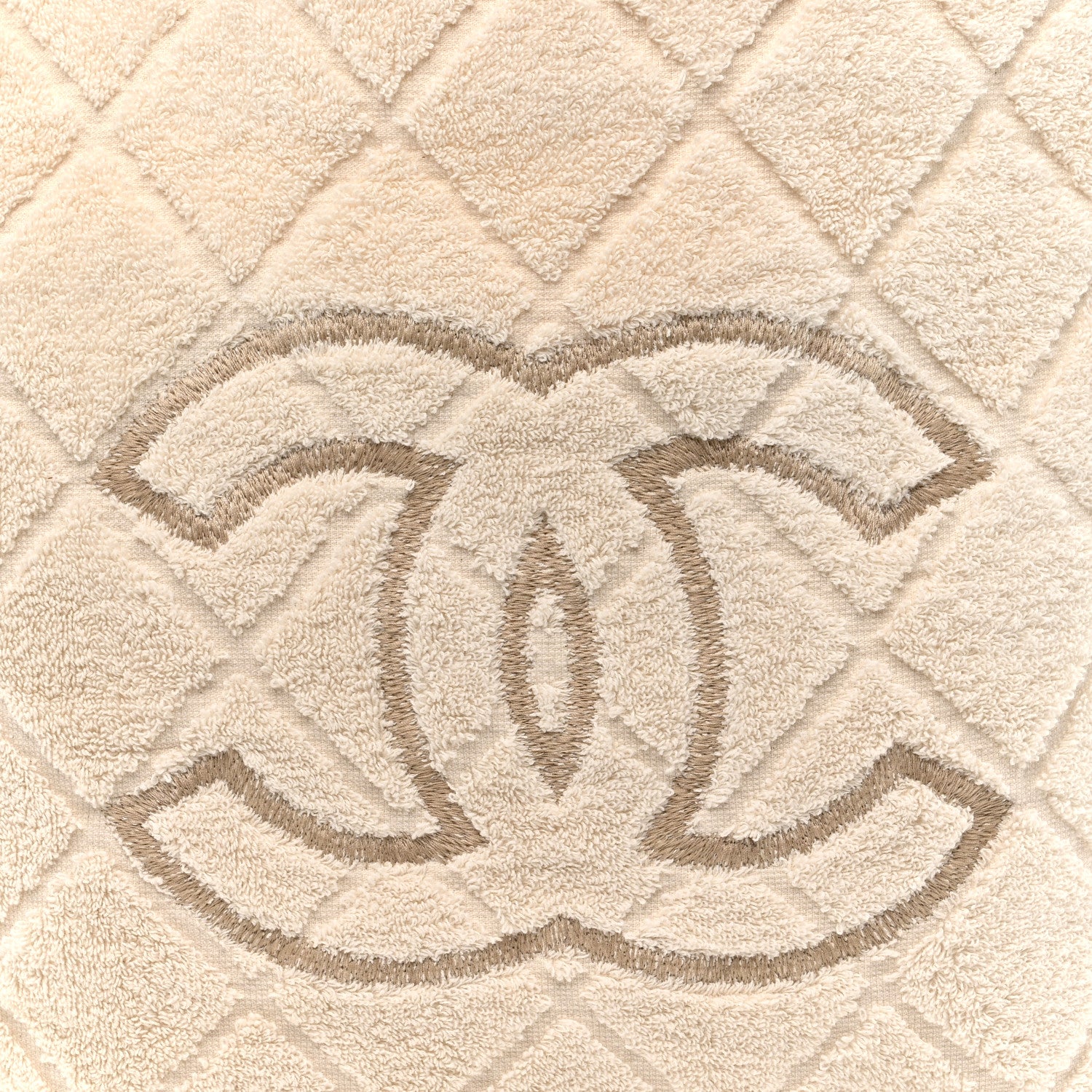 Chanel Terry Cotton CC Beach Tote Towel Set Ivory 9 of 11