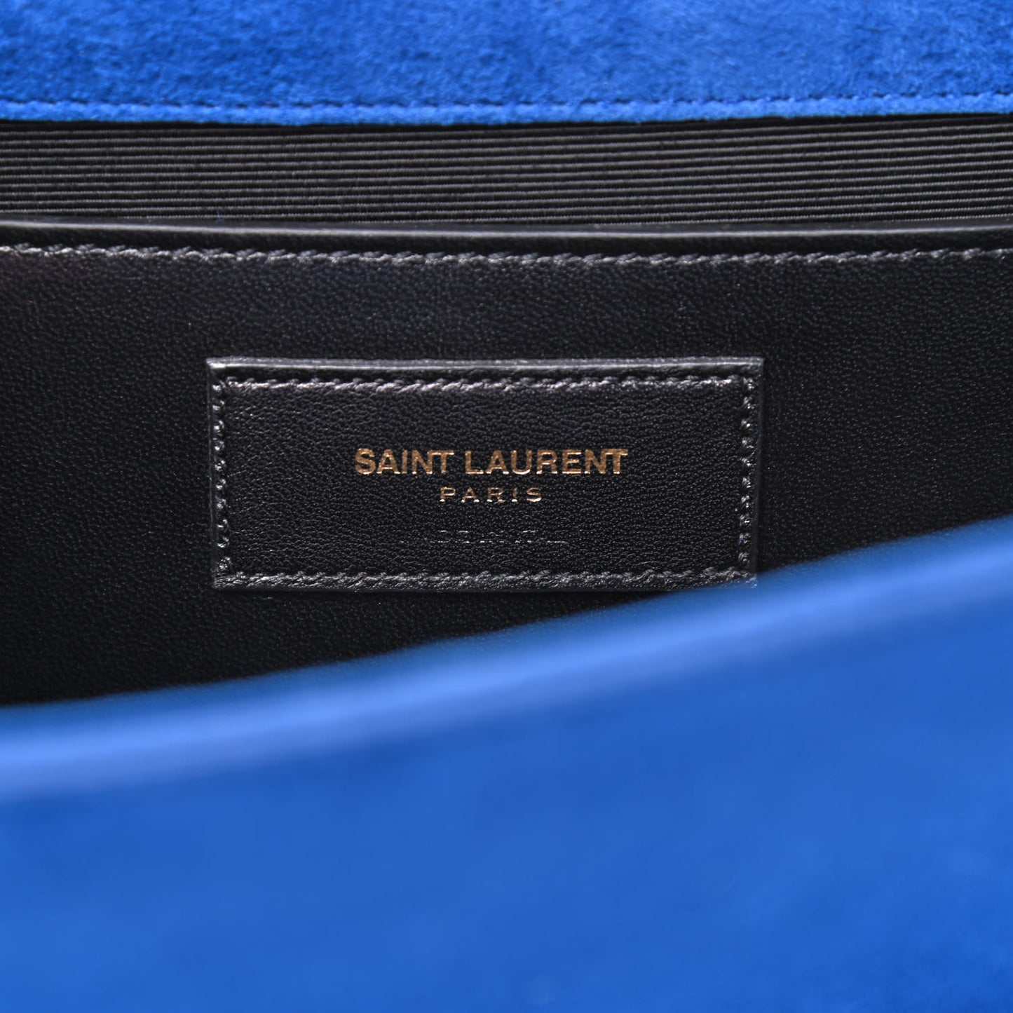Suede Medium Classic Monogram Kate Tassel Satchel Royal Blue