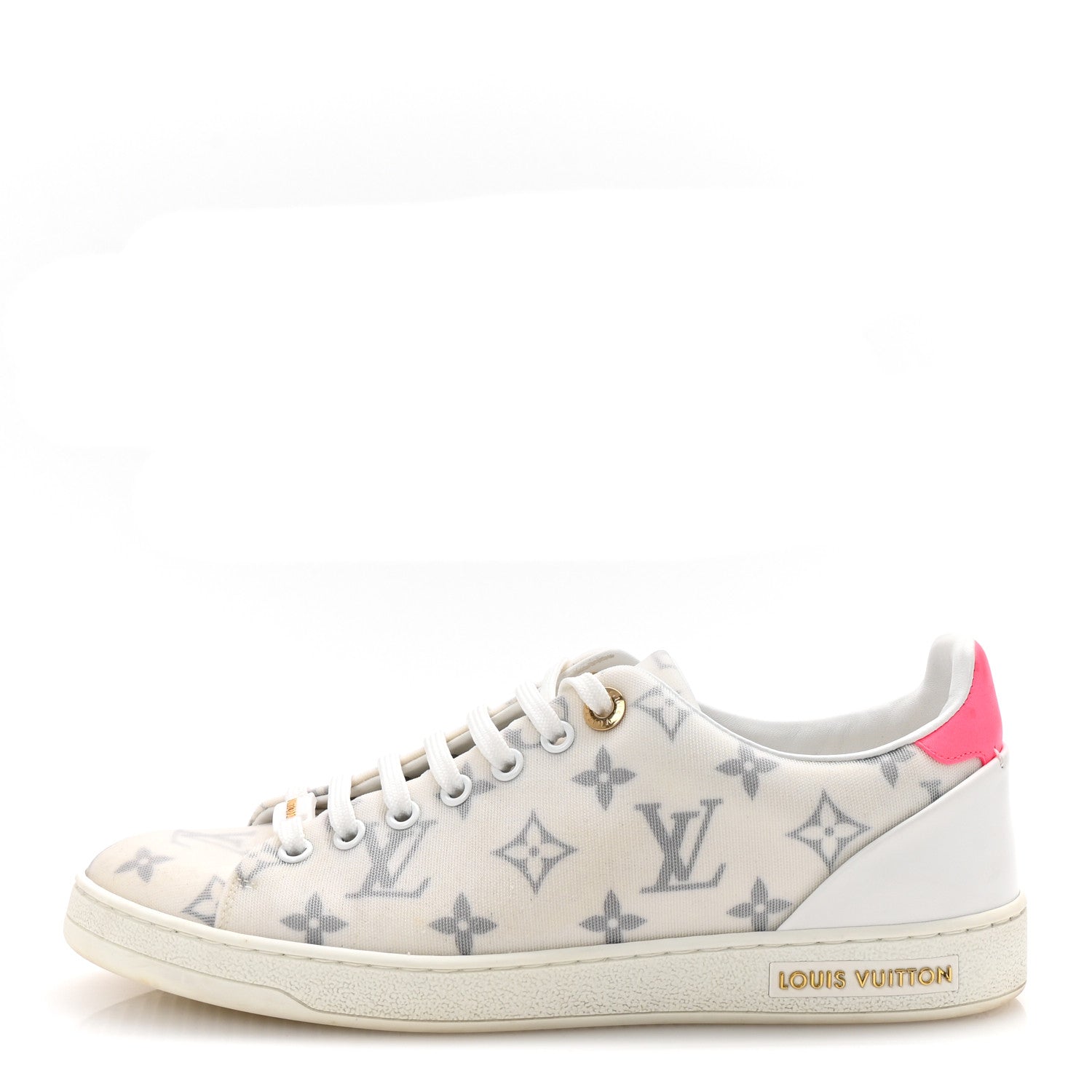 Louis Vuitton Technical Fabric Calfskin Monogram Frontrow Sneakers 39 Pink 1 of 10