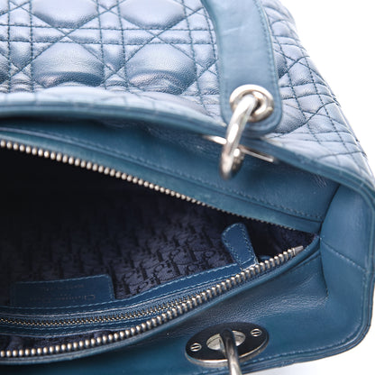 Christian Dior Lambskin Cannage Medium Lady Dior Navy 4 of 9