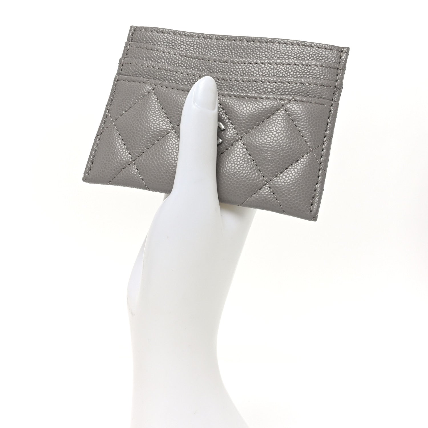 Chanel Caviar Quilted Multi Card Holder Dark Grey 2 of 9