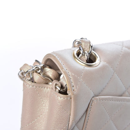 Chanel Metallic Lambskin Quilted Extra Mini Rectangular Flap Ivory 21 of 25