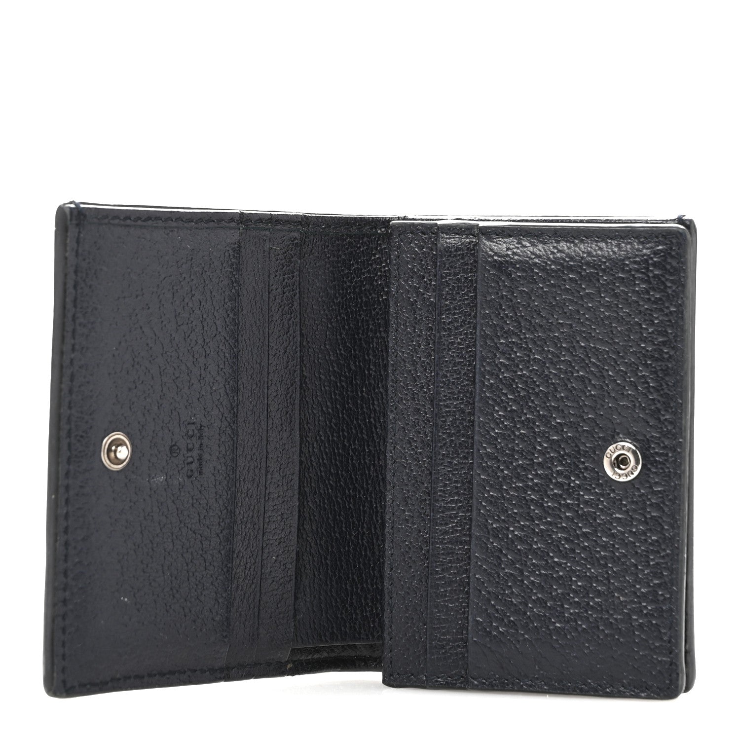 Gucci GG Supreme Monogram Textured Dollar Calfskin Web Ophidia Card Case Beige Blue 5 of 12