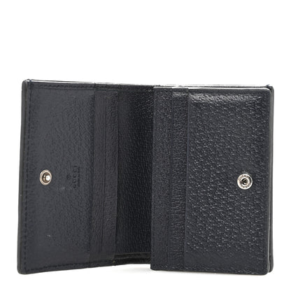 Gucci GG Supreme Monogram Textured Dollar Calfskin Web Ophidia Card Case Beige Blue 5 of 12