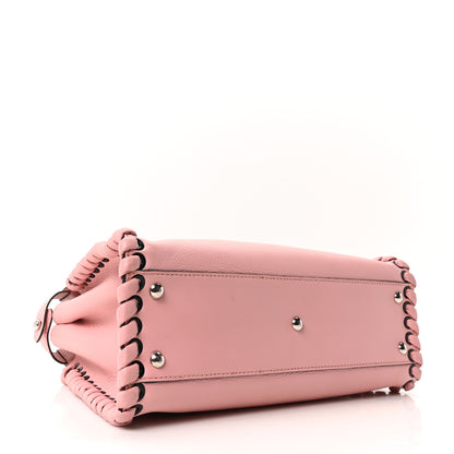 Fendi Vitello Seta Lace Up Medium Peekaboo Iconic Satchel Bubblegum 4 of 10