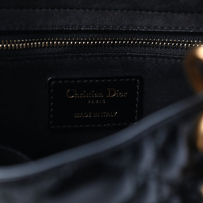 Christian Dior Crinkled Patent Cannage Medium Bohemian Lady Dior Black 5 of 7