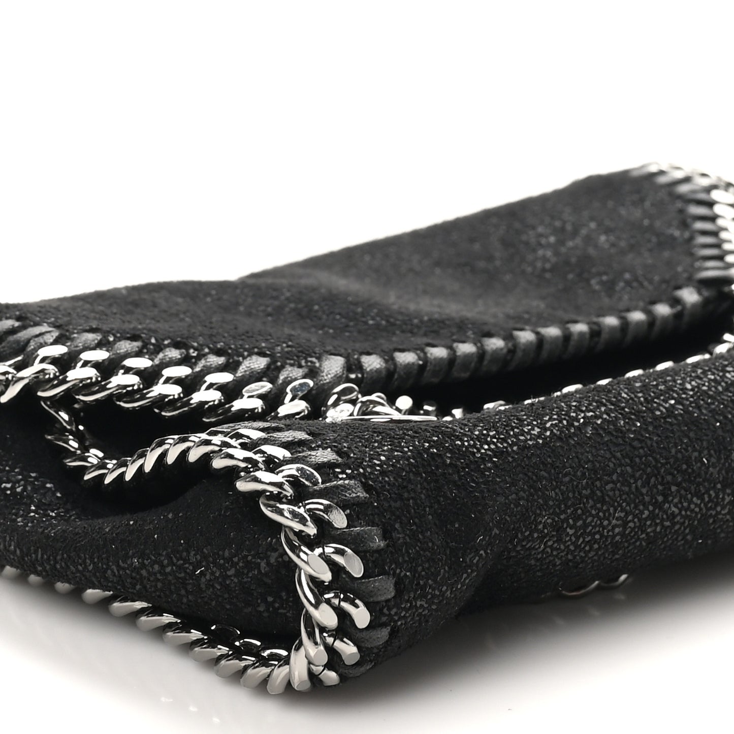 Shaggy Deer Tiny Fold Over Falabella Tote Black