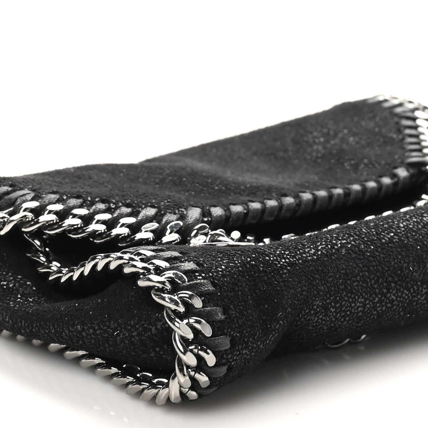 Stella McCartney Shaggy Deer Tiny Fold Over Falabella Tote Black 8 of 9