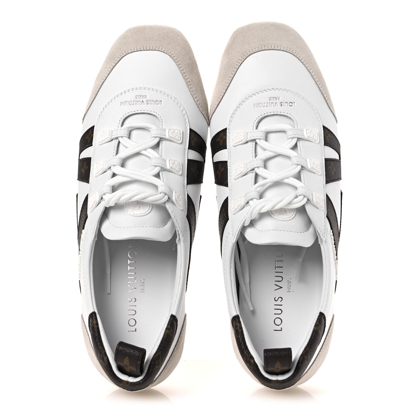 Monogram Calfskin Womens LV Sneakerina 41 White