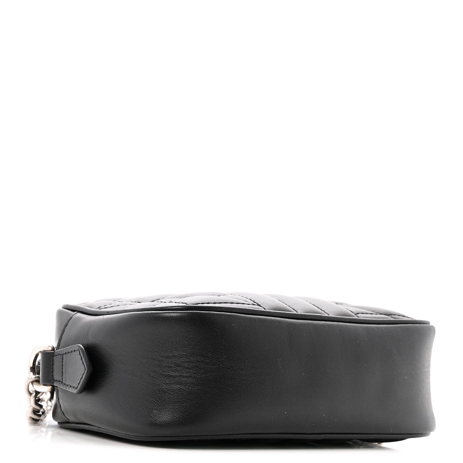 Gucci Calfskin Matelasse Aria GG Marmont Chain Shoulder Bag Black 3 of 12