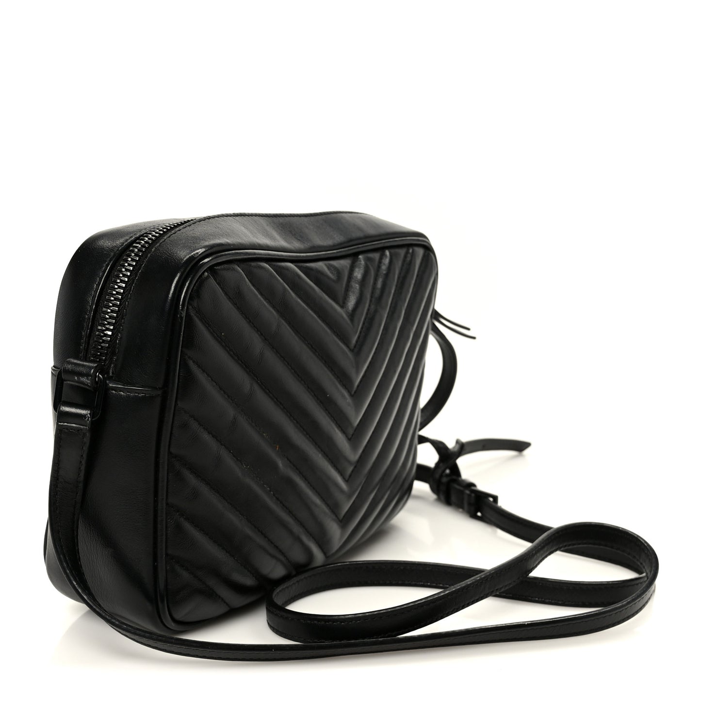 Calfskin Matelasse Monogram Monochrome Lou Camera Bag Black