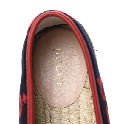 Gucci Terry Cloth GG Monogram Espadrilles 36 Blue Red 6 of 9