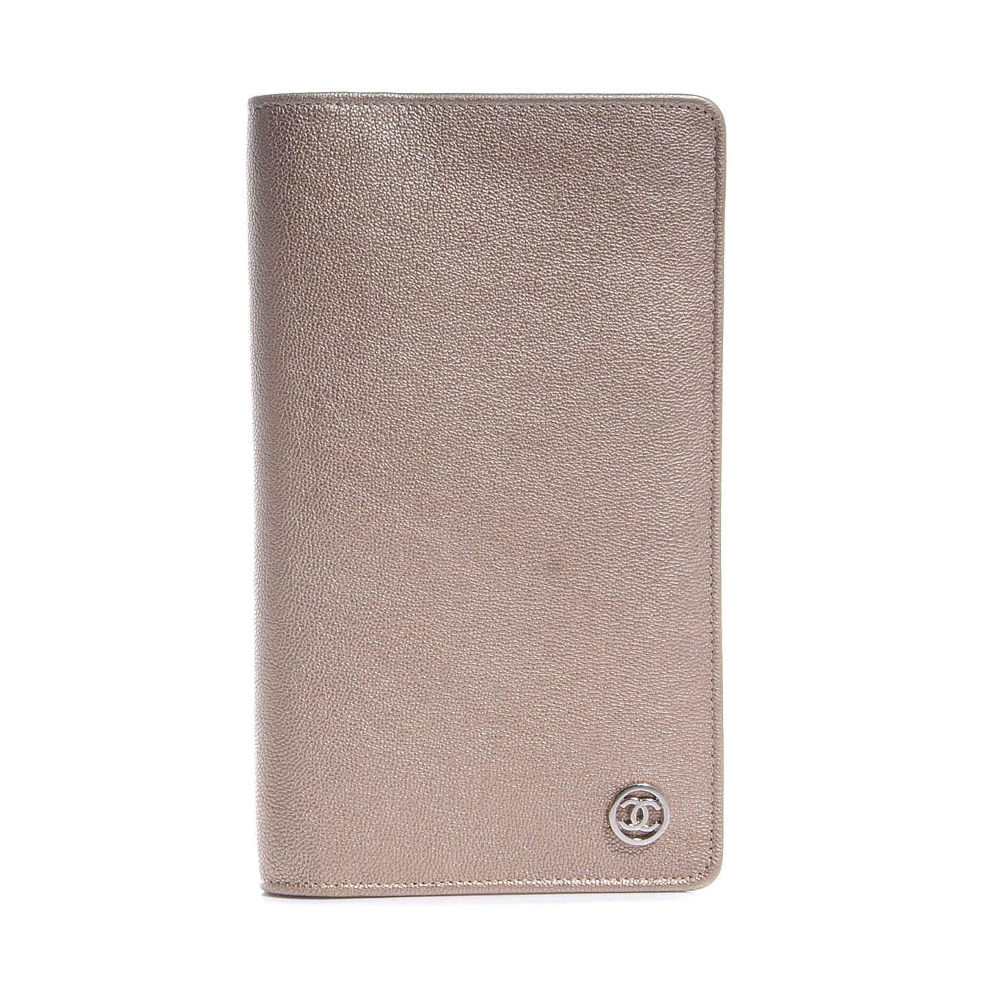 Calfskin Large Yen Wallet Metallic