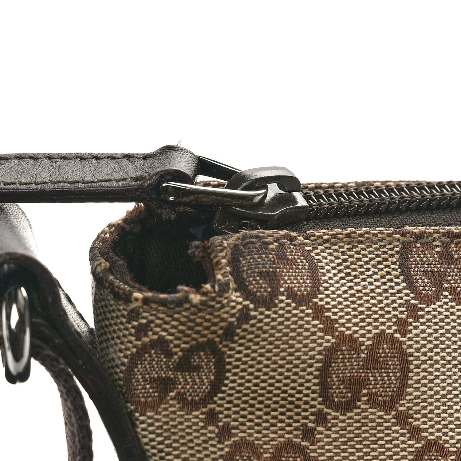 Gucci Monogram Calfskin Perforated Medium Flat Messenger Bag Dark Brown 13 of 14
