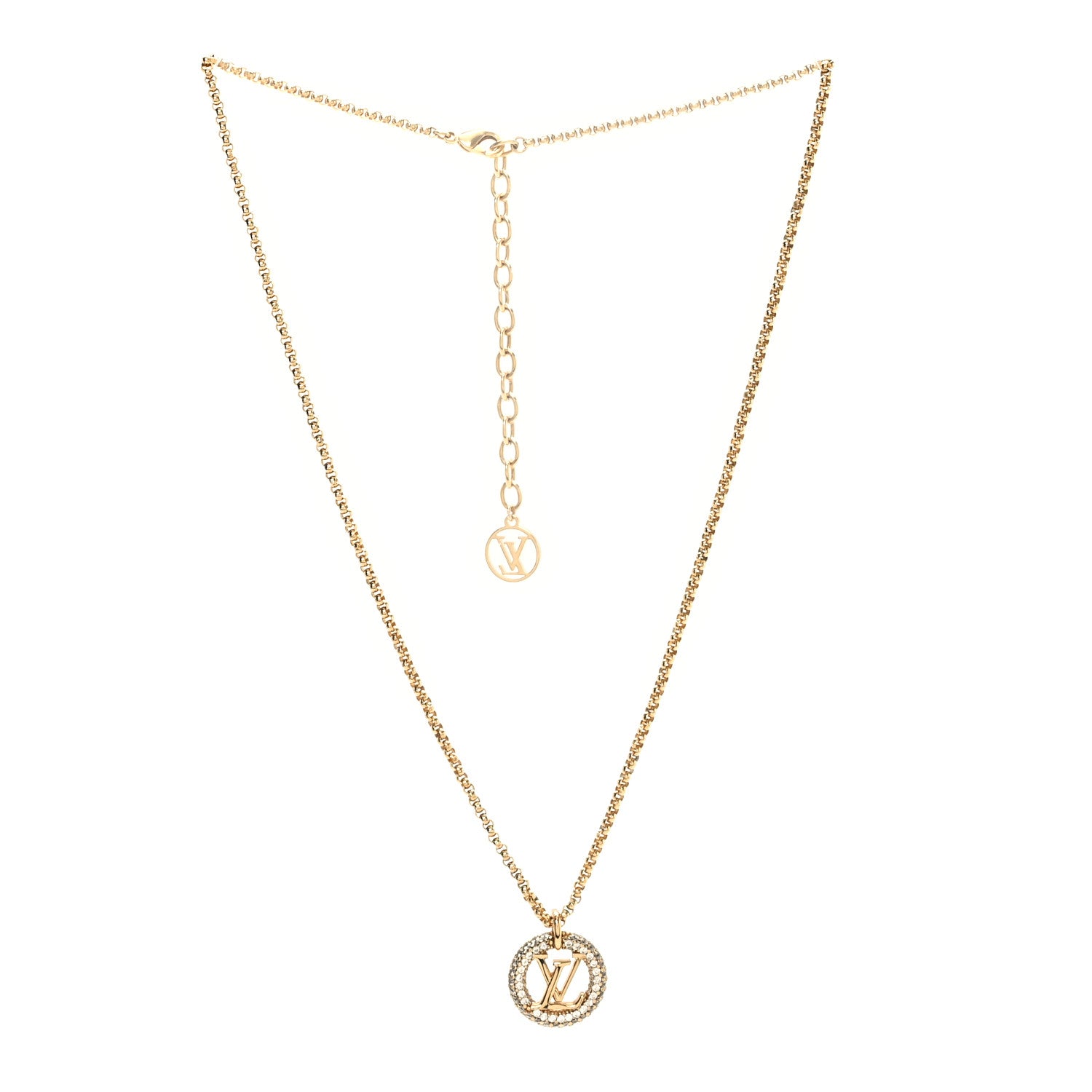 Louis Vuitton Metal Crystal Louise By Night Necklace 3 of 5