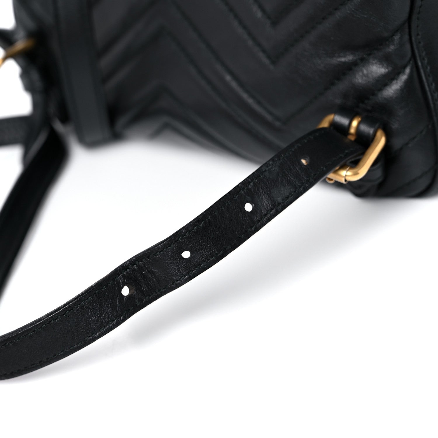 Gucci Calfskin Matelasse GG Marmont Dome Backpack Black 23 of 24