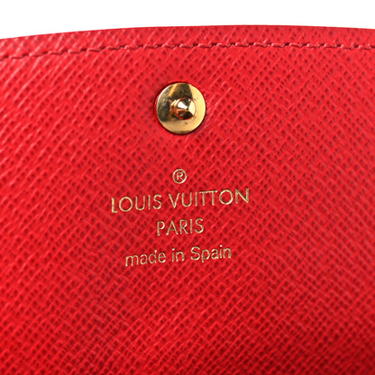 Louis Vuitton Damier Ebene Emilie Wallet Red 6 of 6