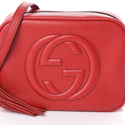 Gucci Pebbled Calfskin Small Soho Disco Bag Tabasco Red 6 of 8
