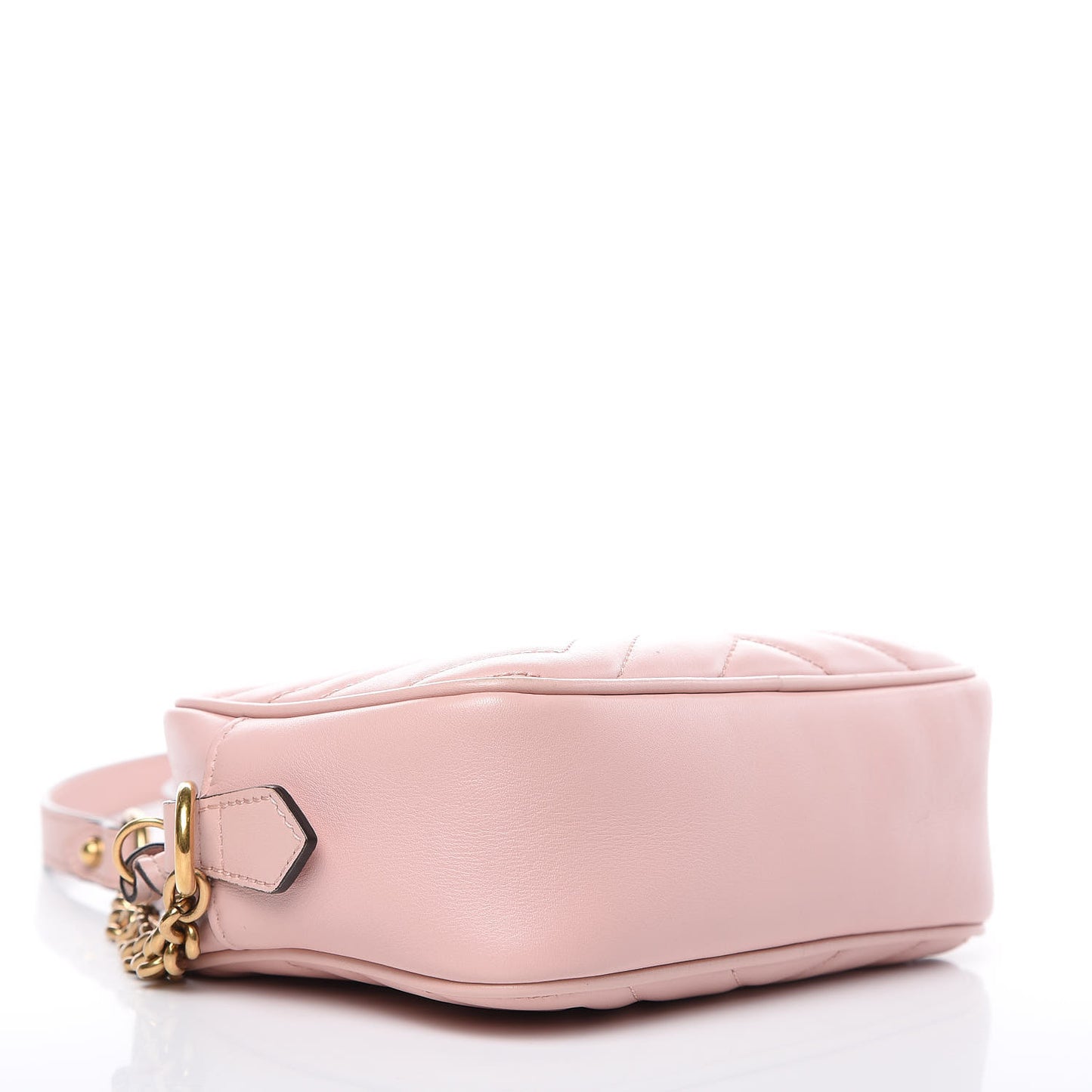 Calfskin Matelasse Mini GG Marmont Chain Shoulder Bag Perfect Pink