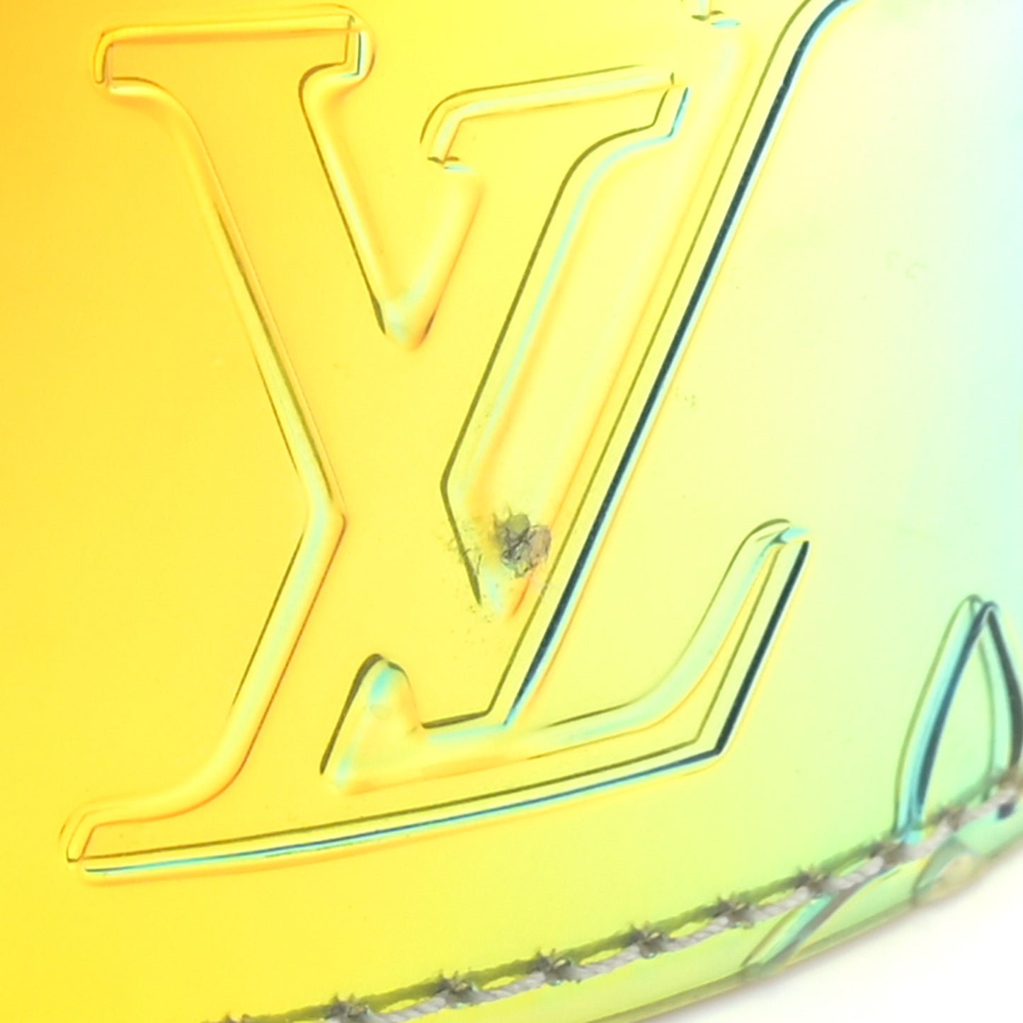 PVC Monogram 40mm LV Initiales Reversible Belt 85 34 Iridescent Prism
