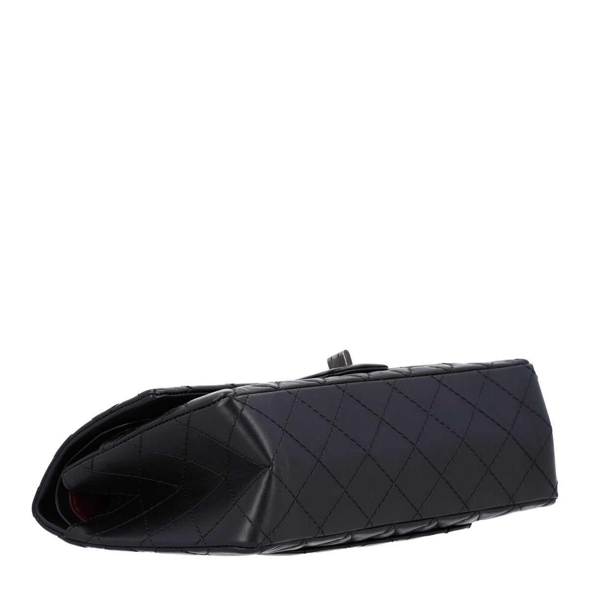 Aged Calfskin Quilted 2.55 Reissue 225 Flap Black