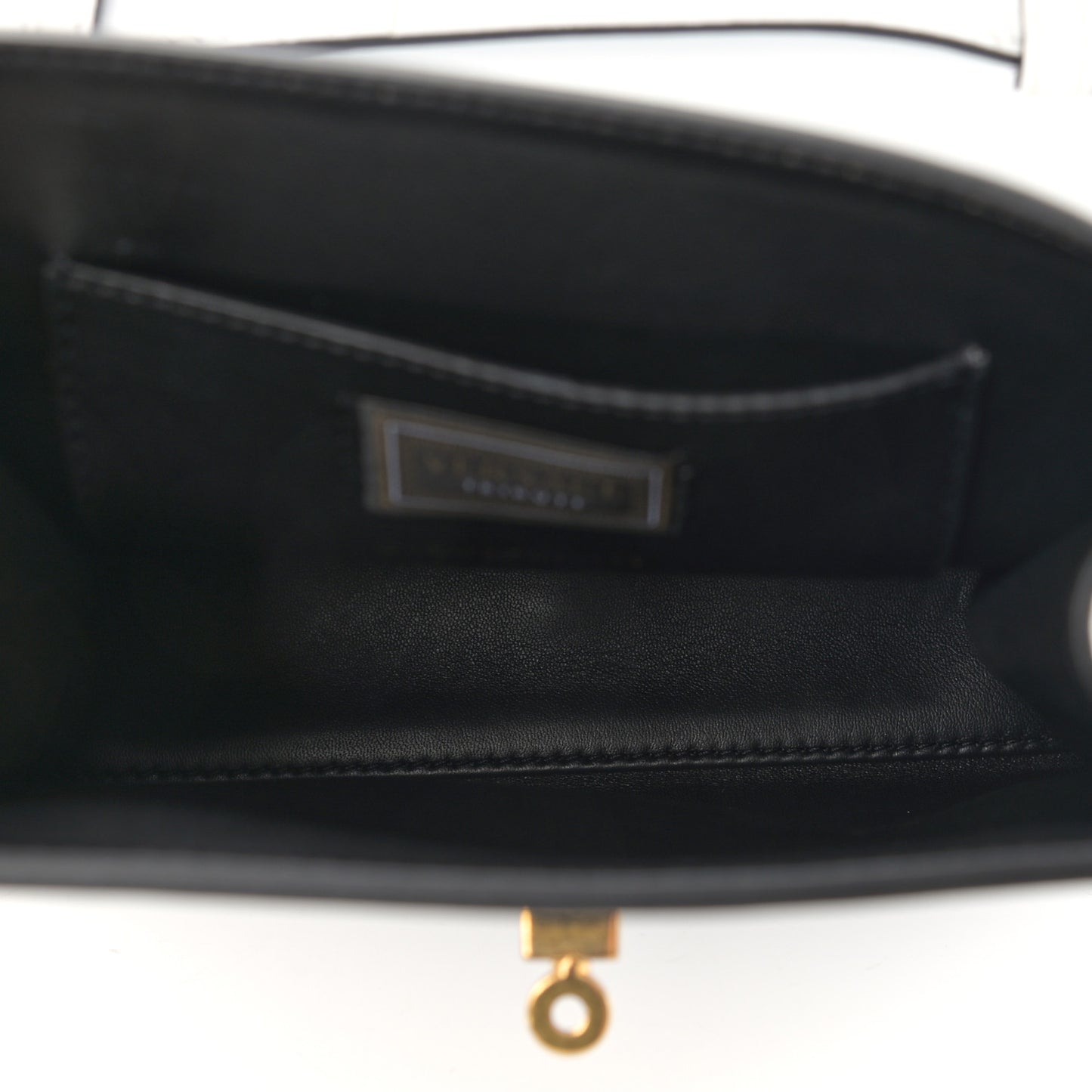 Nappa Whipstitch Icon Western Small Flap White