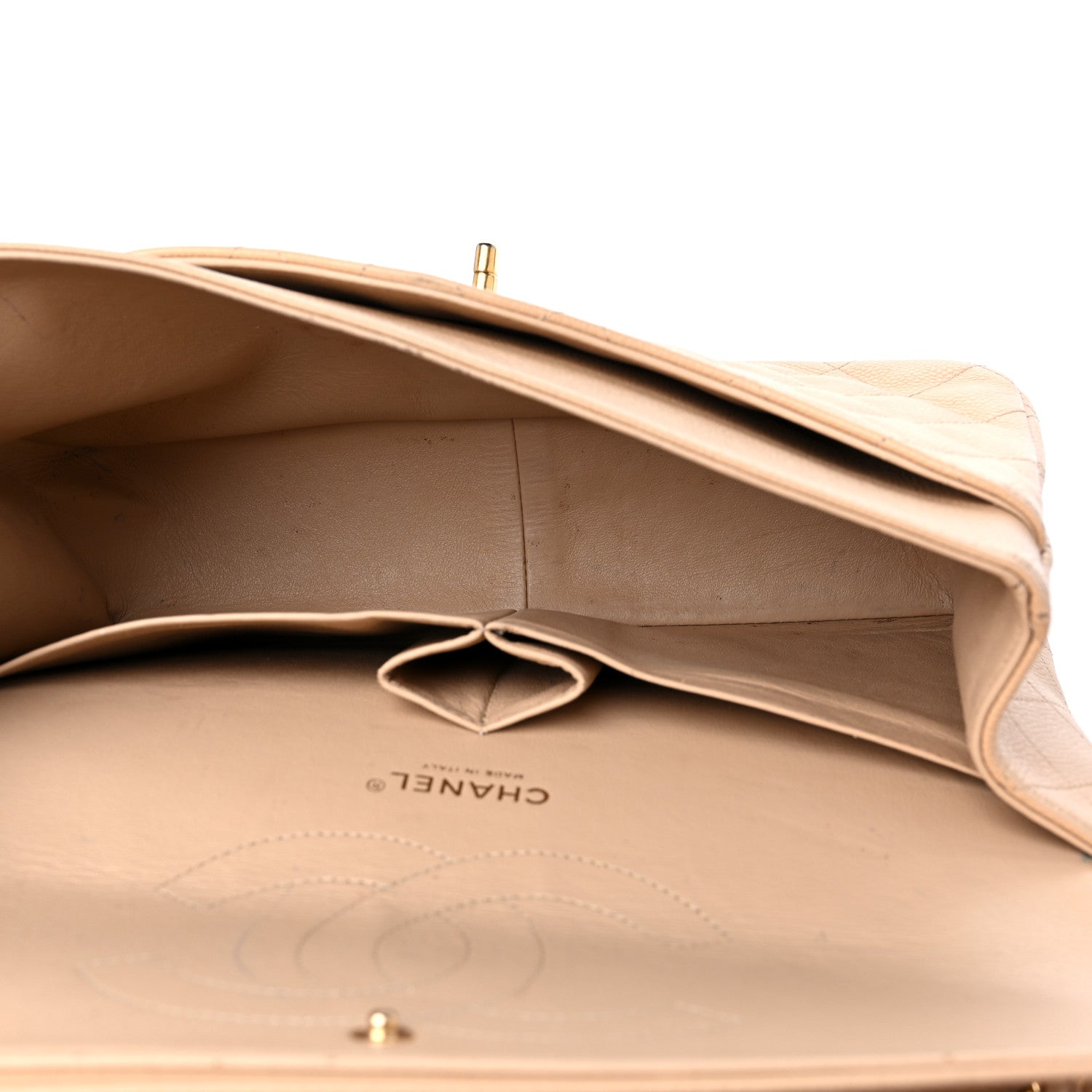 Chanel Caviar Quilted Jumbo Double Flap Beige Clair 5 of 17