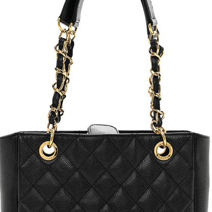 Chanel Caviar Quilted Petit Shopping Tote PST Black 5 of 11