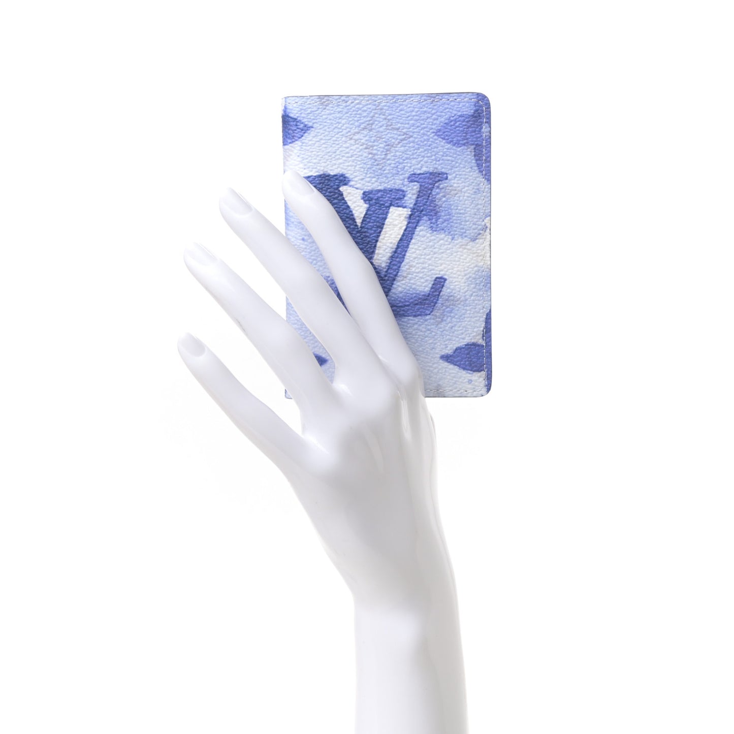 Monogram Watercolor Pocket Organizer Blue