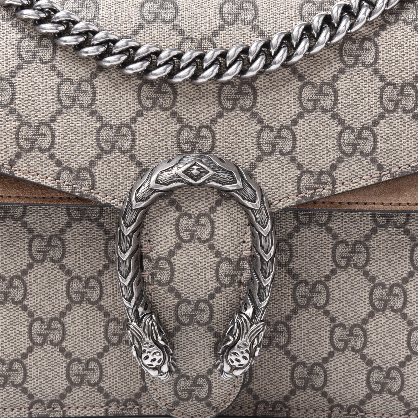 GG Supreme Monogram Small Dionysus Shoulder Bag Taupe