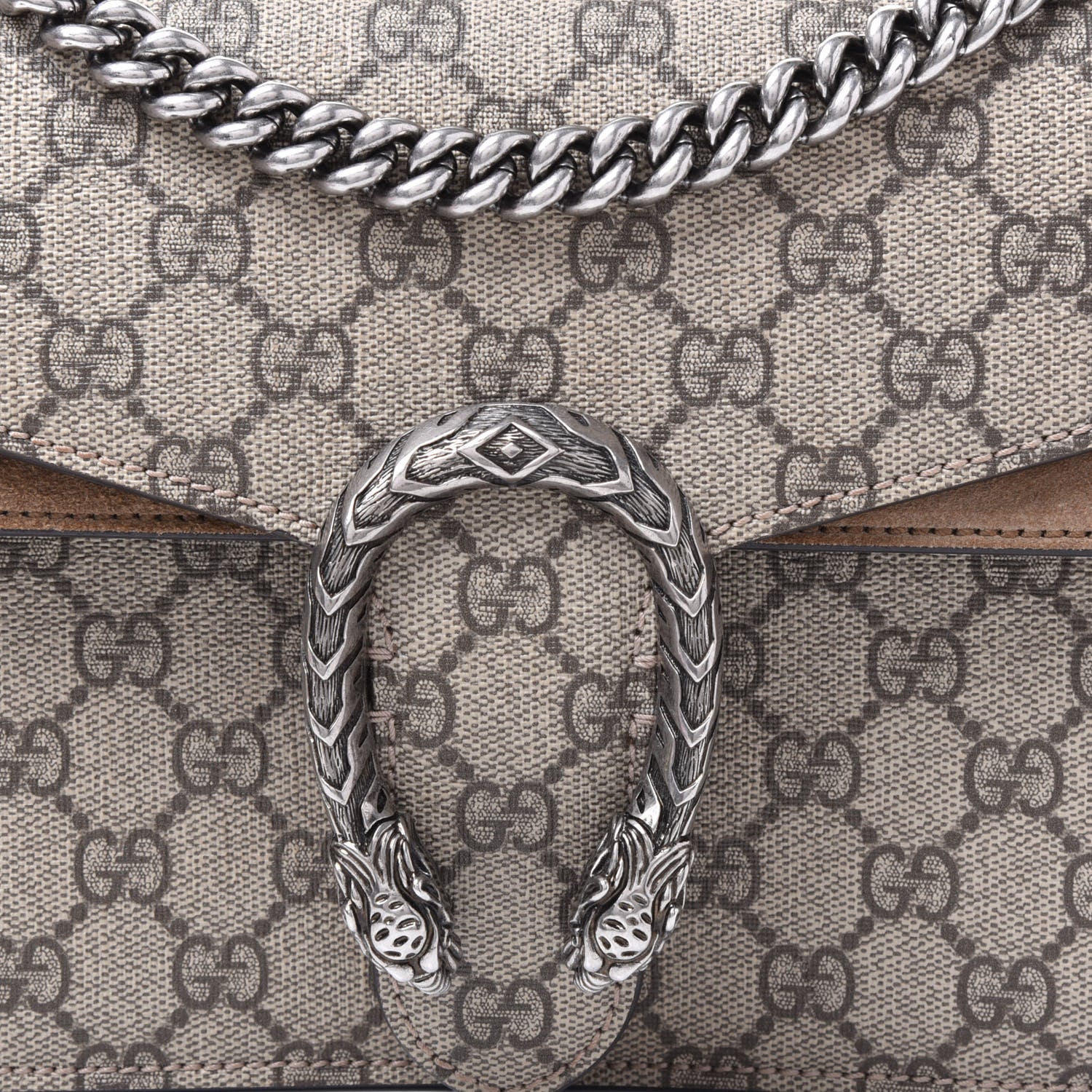 Gucci GG Supreme Monogram Small Dionysus Shoulder Bag Taupe 9 of 9