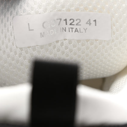 Chanel Nylon Suede Calfskin CC Sneakers 41 White Dark Grey 8 of 9