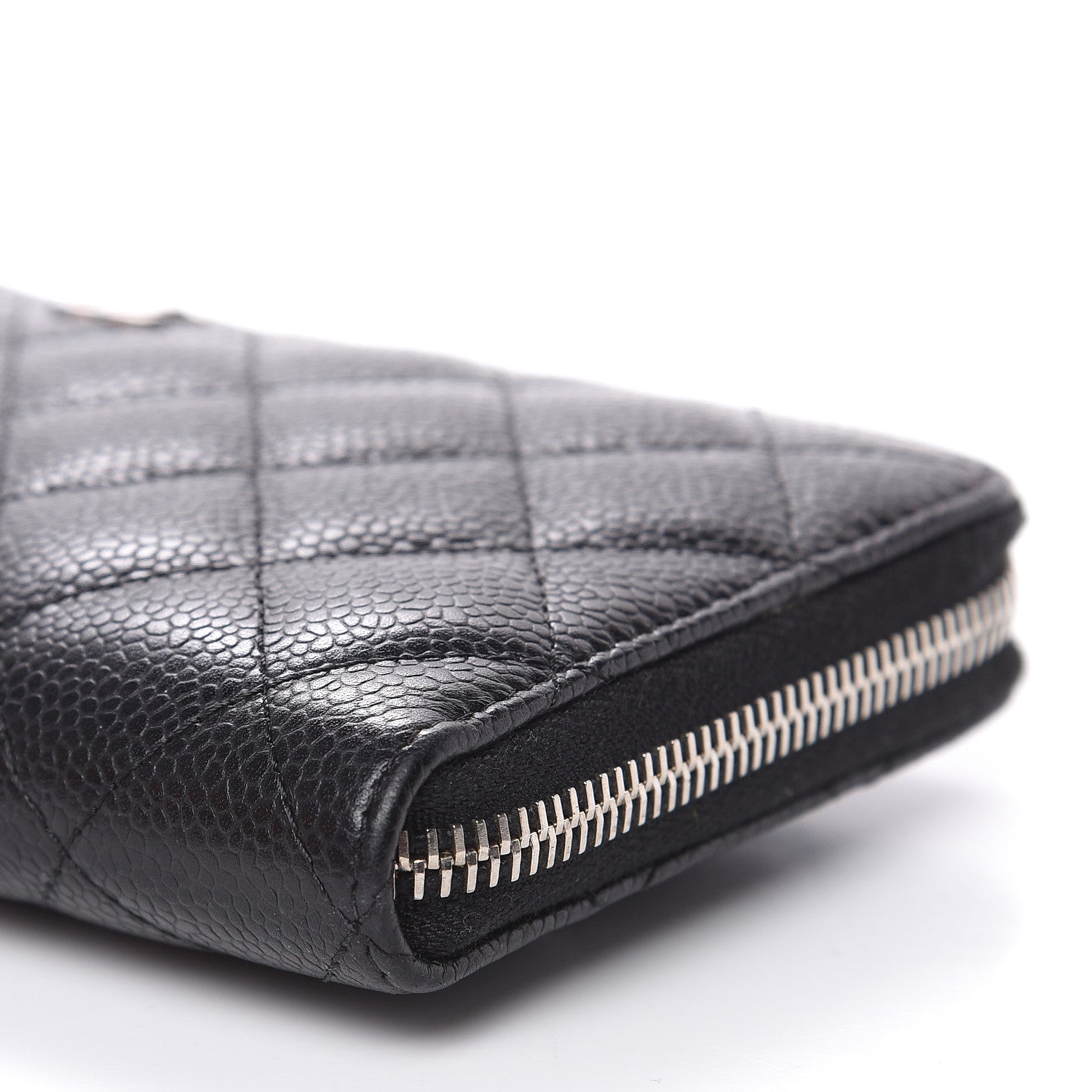 Chanel Caviar Quilted Large Gusset Zip Around Wallet Black 10 of 10