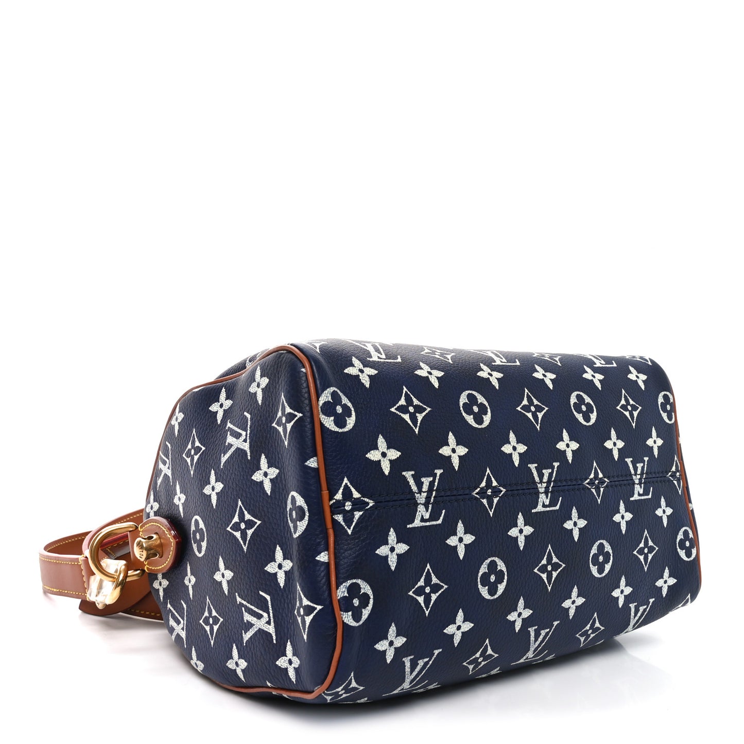 Calfskin Monogram Speedy P9 Bandouliere 25 Indigo