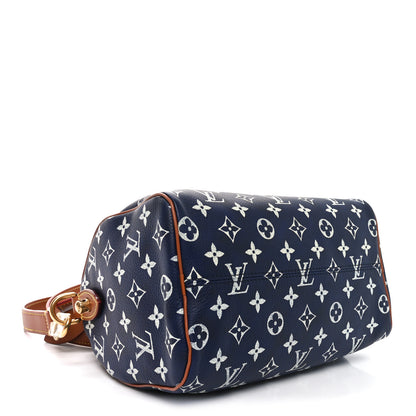 Louis Vuitton Calfskin Monogram Speedy P9 Bandouliere 25 Indigo 5 of 11