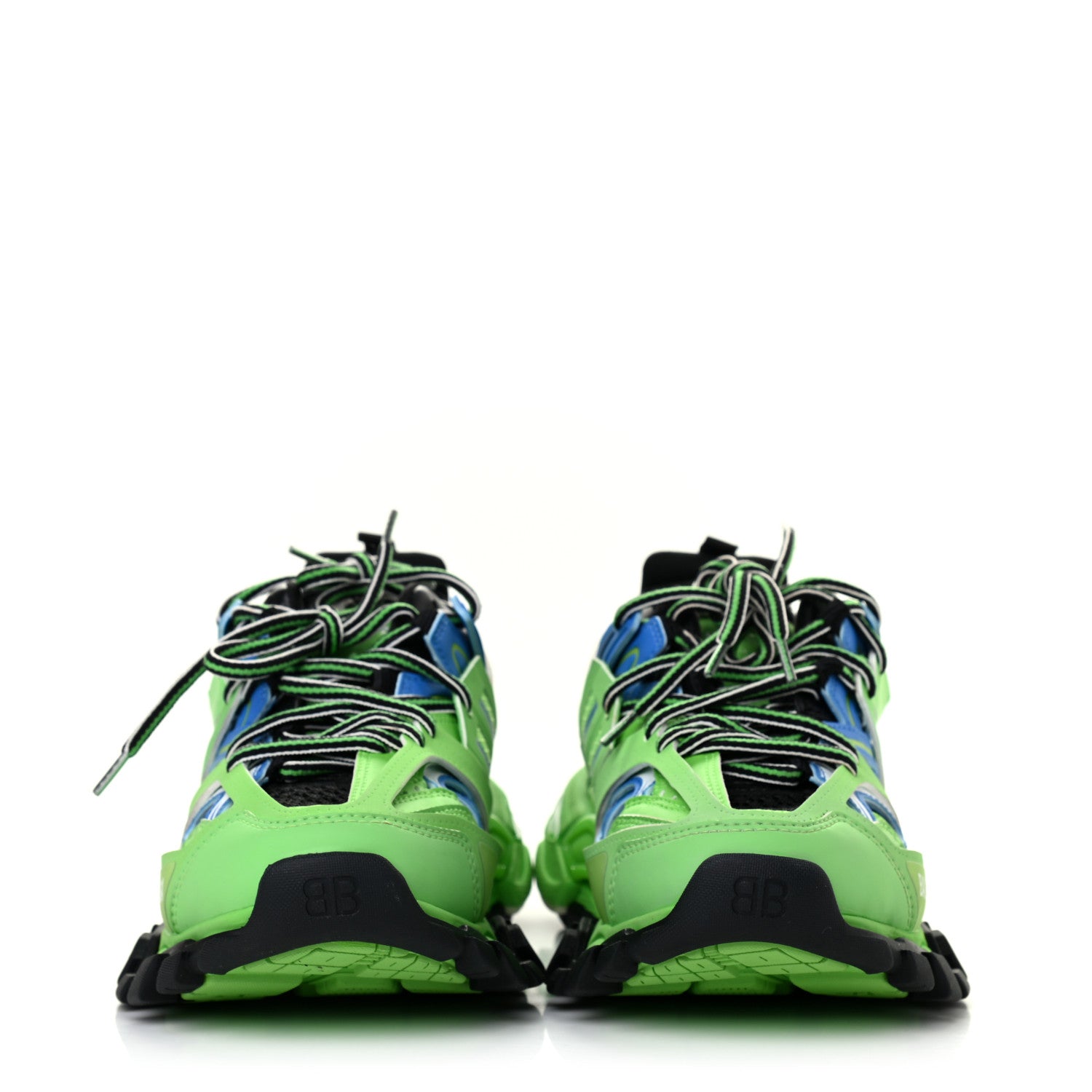 Balenciaga Mesh Nylon Metallic Fabric Womens Track Sneakers 36 Blue Green 2 of 8