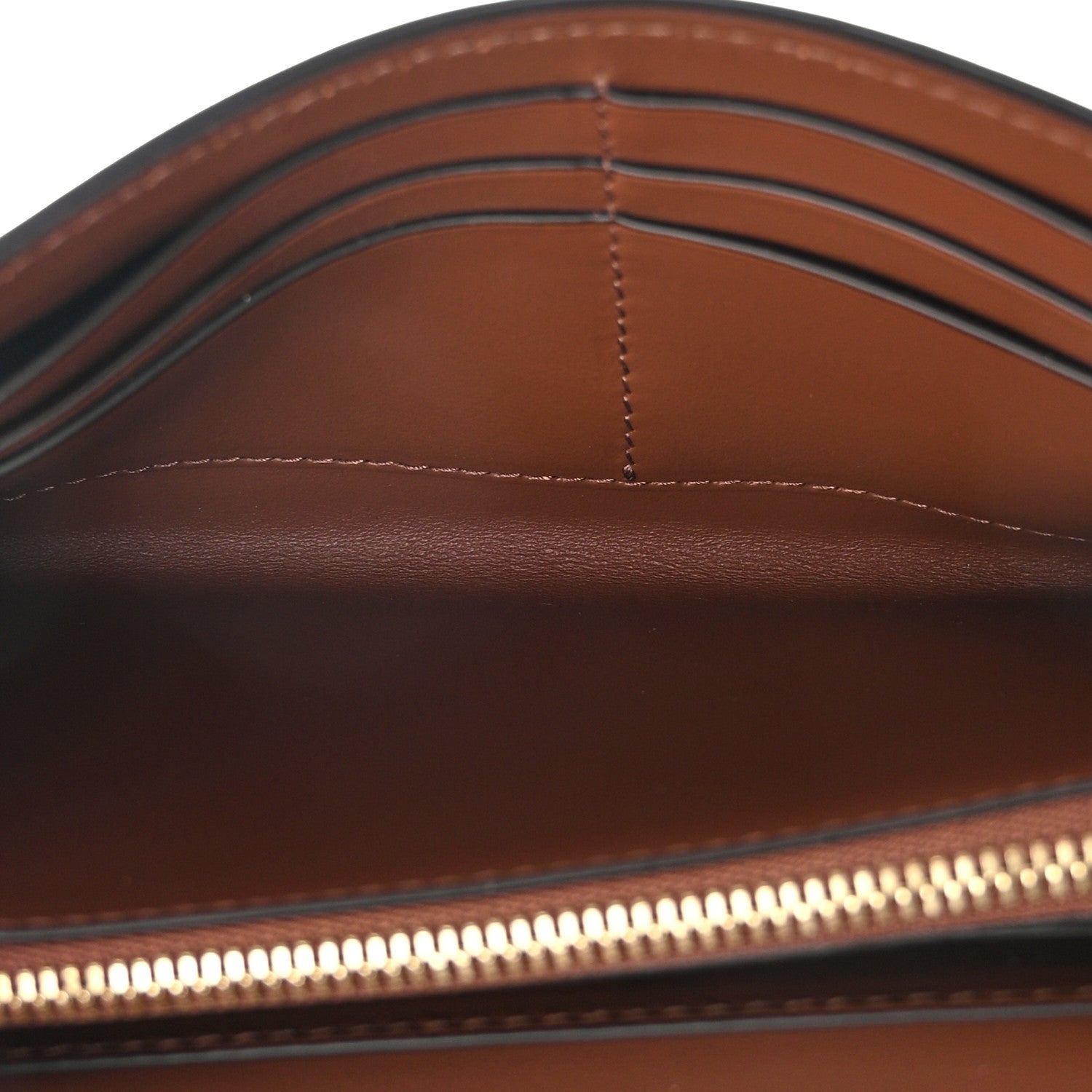 Burberry Vintage Check Grain Calfskin Halton Wallet Tan 5 of 8