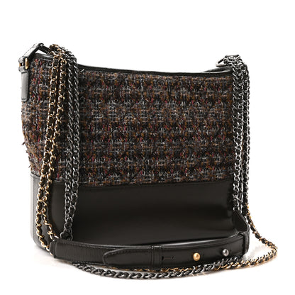 Chanel Tweed Calfskin Medium Gabrielle Hobo Brown 3 of 10