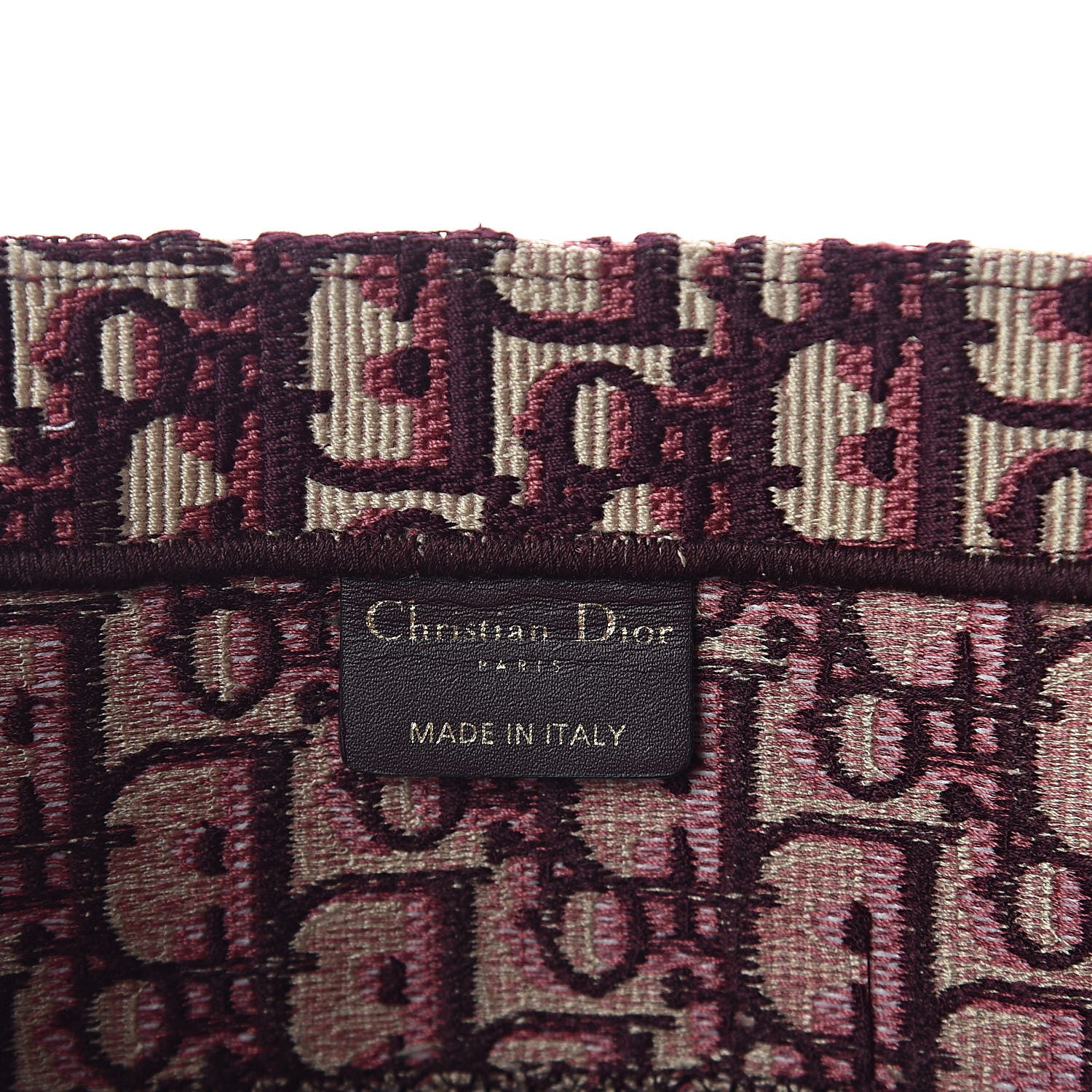 Christian Dior Oblique Medium Book Tote Burgundy Multicolor 6 of 10