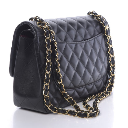 Chanel Lambskin Quilted Jumbo Double Flap Black 3 of 14