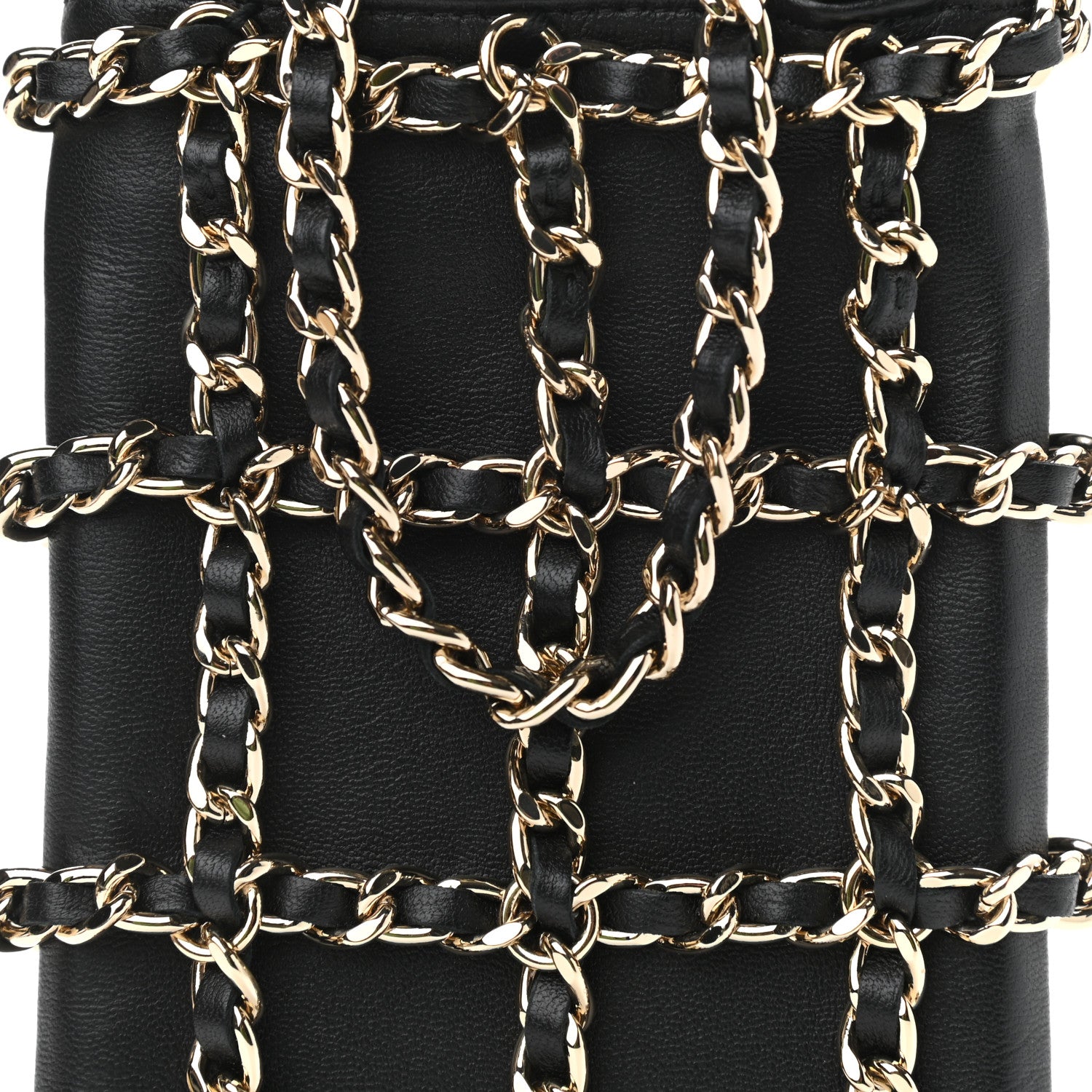 Chanel Lambskin Tech Me Out Clutch With Chain Black 9 of 13