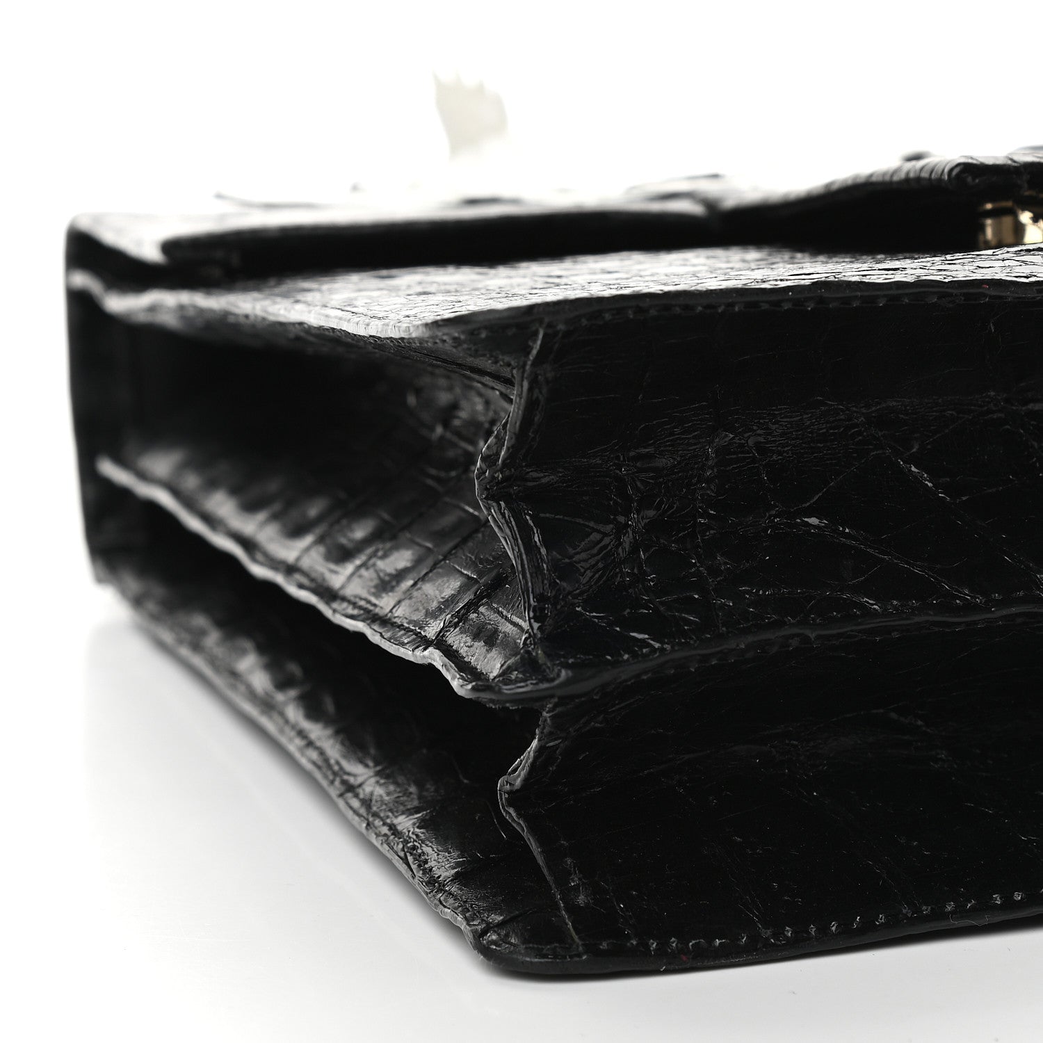 Nancy Gonzalez Crocodile Embroidered Birds Bag Black 8 of 9