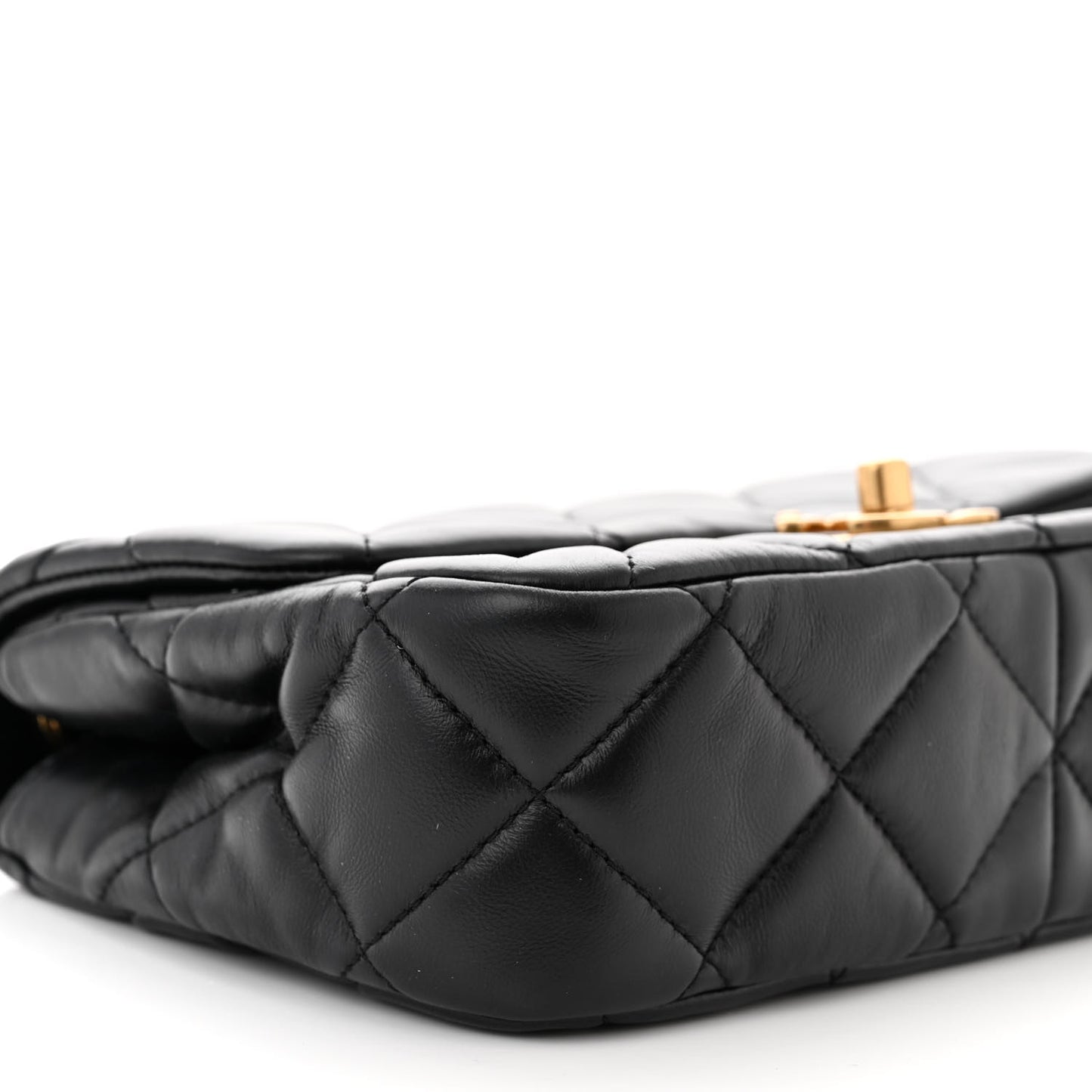 Lambskin Quilted Mini Flap Black