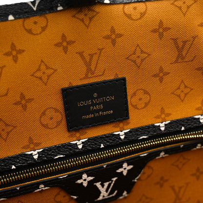 Louis Vuitton Monogram Giant Crafty Neverfull MM Creme Caramel 7 of 11