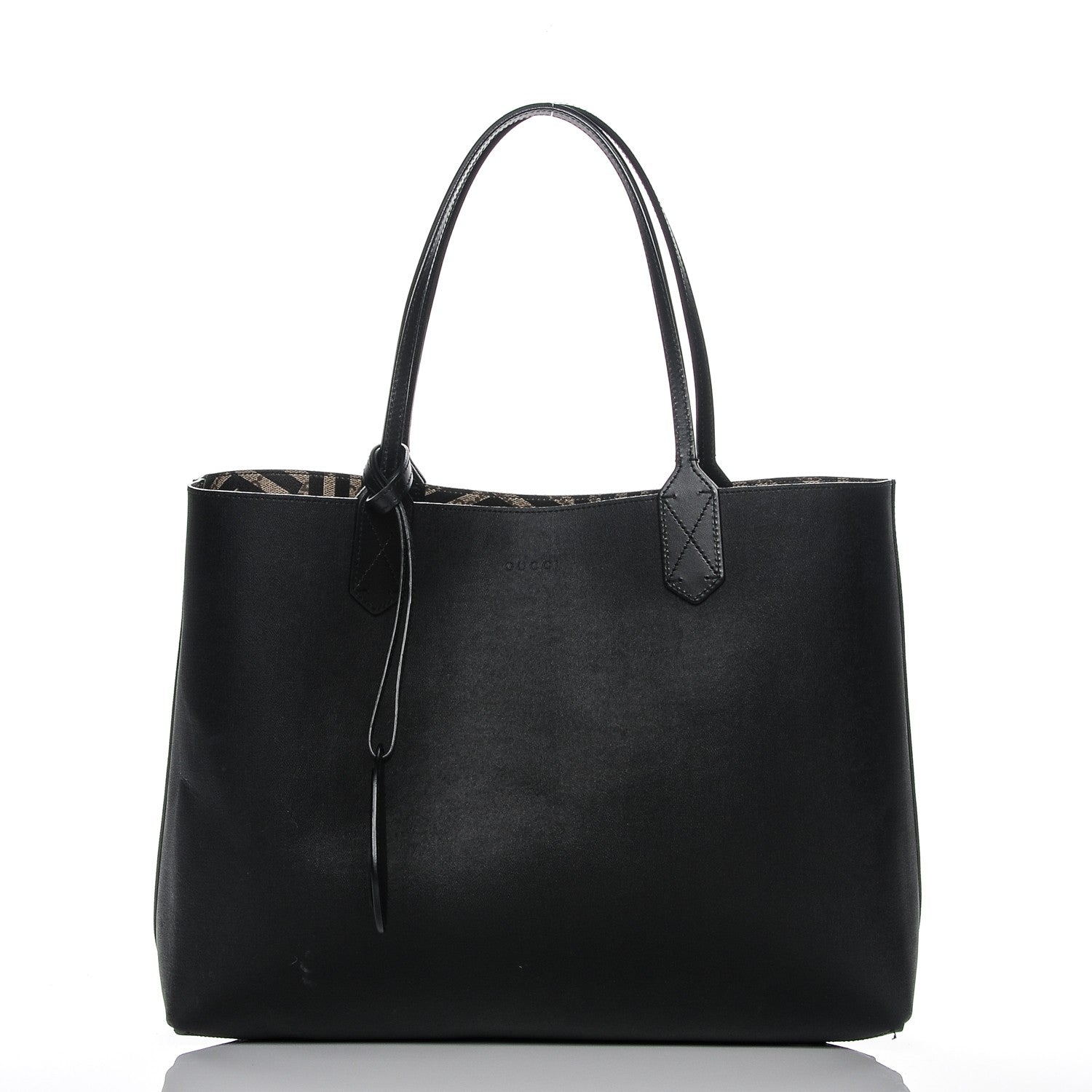 Gucci Calfskin GG Supreme Monogram Caleido Large Reversible Tote Black 6 of 17