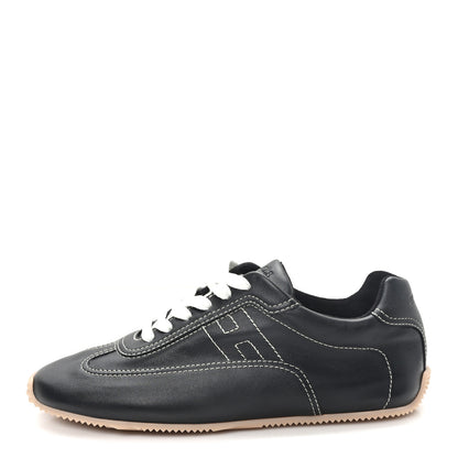 Hermes Calfskin Master Sneakers 38.5 Black 1 of 9