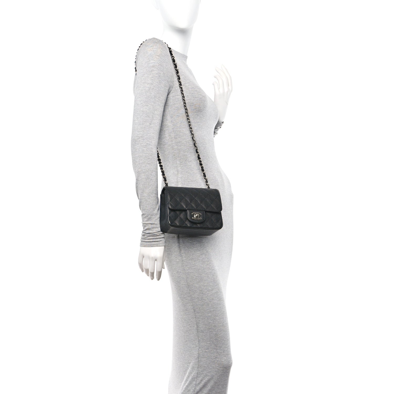 Chanel Caviar Quilted Mini Square Flap Black 2 of 10