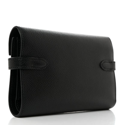 Hermes Epsom Medium Kelly Wallet Black 3 of 9