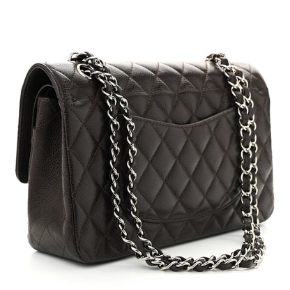 Chanel Caviar Quilted Medium Double Flap Brown 3 of 11